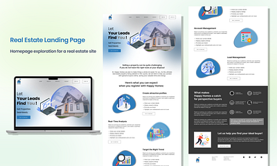 Landing Page- Real Estate Website branding interaction design landingpage product design real restate ui uiux user experience webdesign
