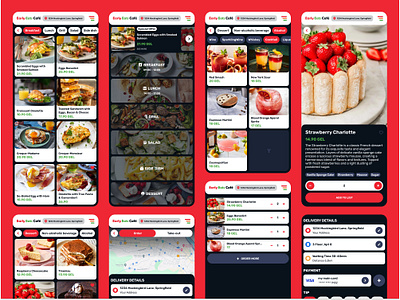 Restaurant Delivery | Mobile cafe delivery menu mobile order restaurant ui web design