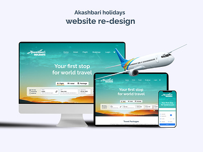 Website re-design for travel booking branding design landing page logo ui ux uxui web web design website