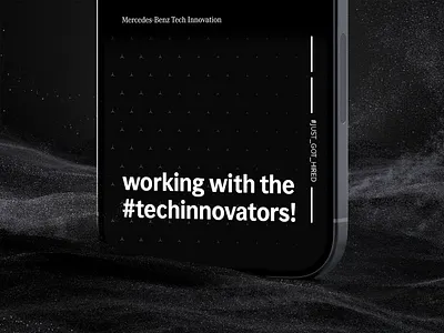 Hi! I have a new Job black classic design content creation cool design graphic design instagram linkedin luxury design luxury post mercedes new employee post social media content creation social media design social media post star pattern starpattern tech innovation