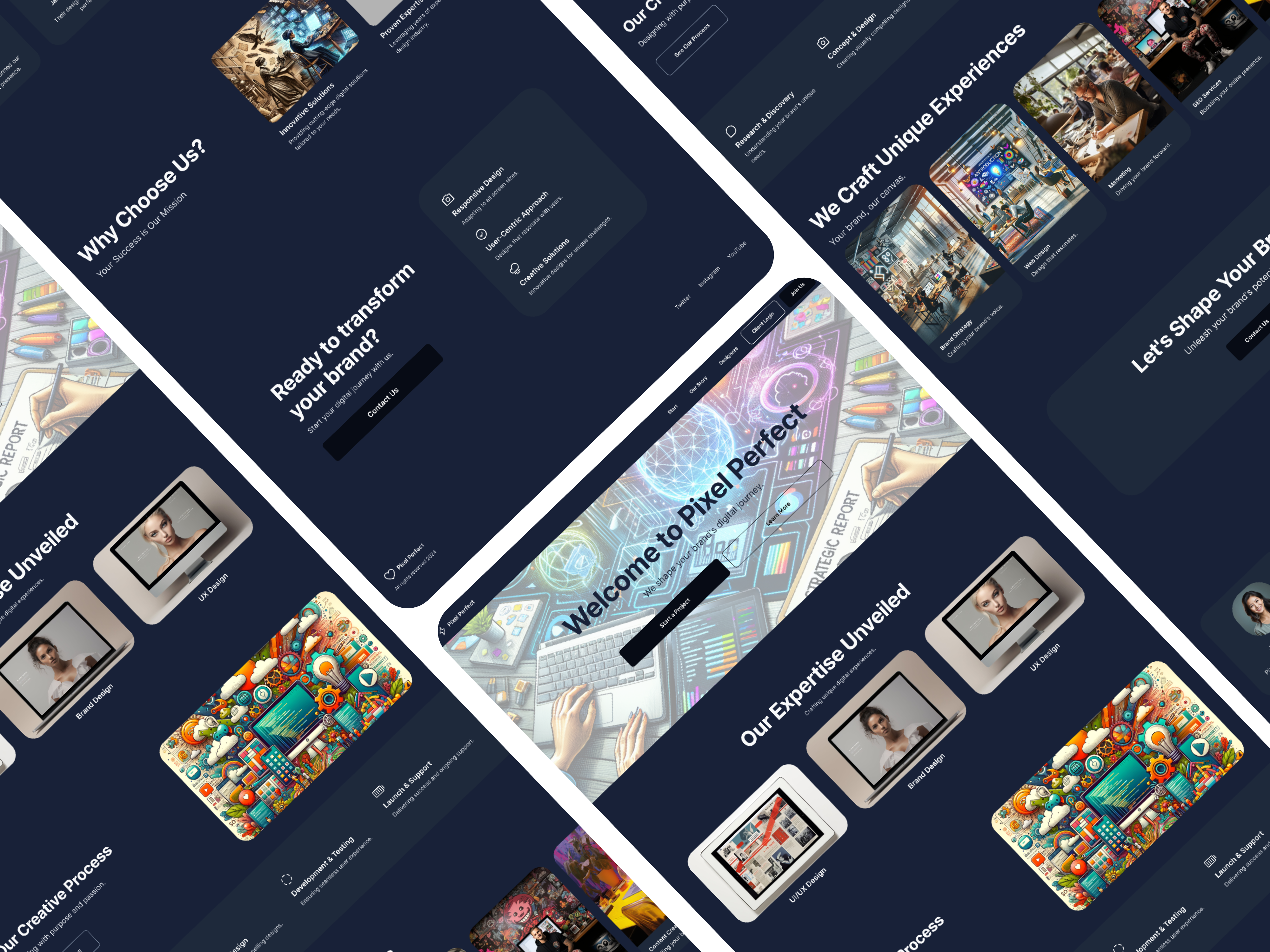 Digital Agency Landing Page Design branding creative agency design inspiration design trends digital agency graphic design interaction design landing page modern design responsive design ui design user interface uxui visual design web design web development website design