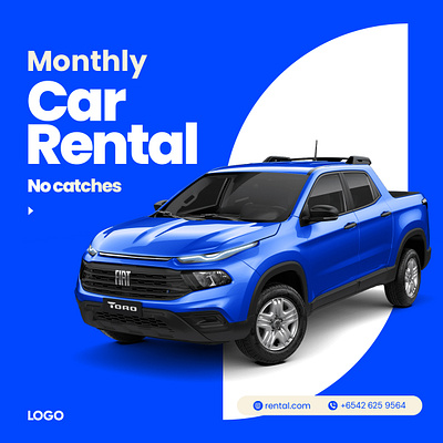 Car Rental - Model blue blue car branding car rental design fiat fiat cars freelancer graphic design graphic designer hire graphic designer logo rent rental social media