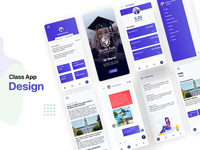 University app design for students, teachers, and officials class app design school app ui university app uxui web web design