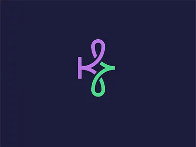 K + ∞ design logo logotype minimal monogram