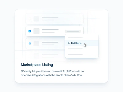 Marketplace Listing Illustration ui