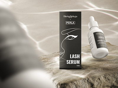 BB Lash Serum - Packaging Design black brand brand design brand identity branding design eye illustration lashes logo packaging product product design serum