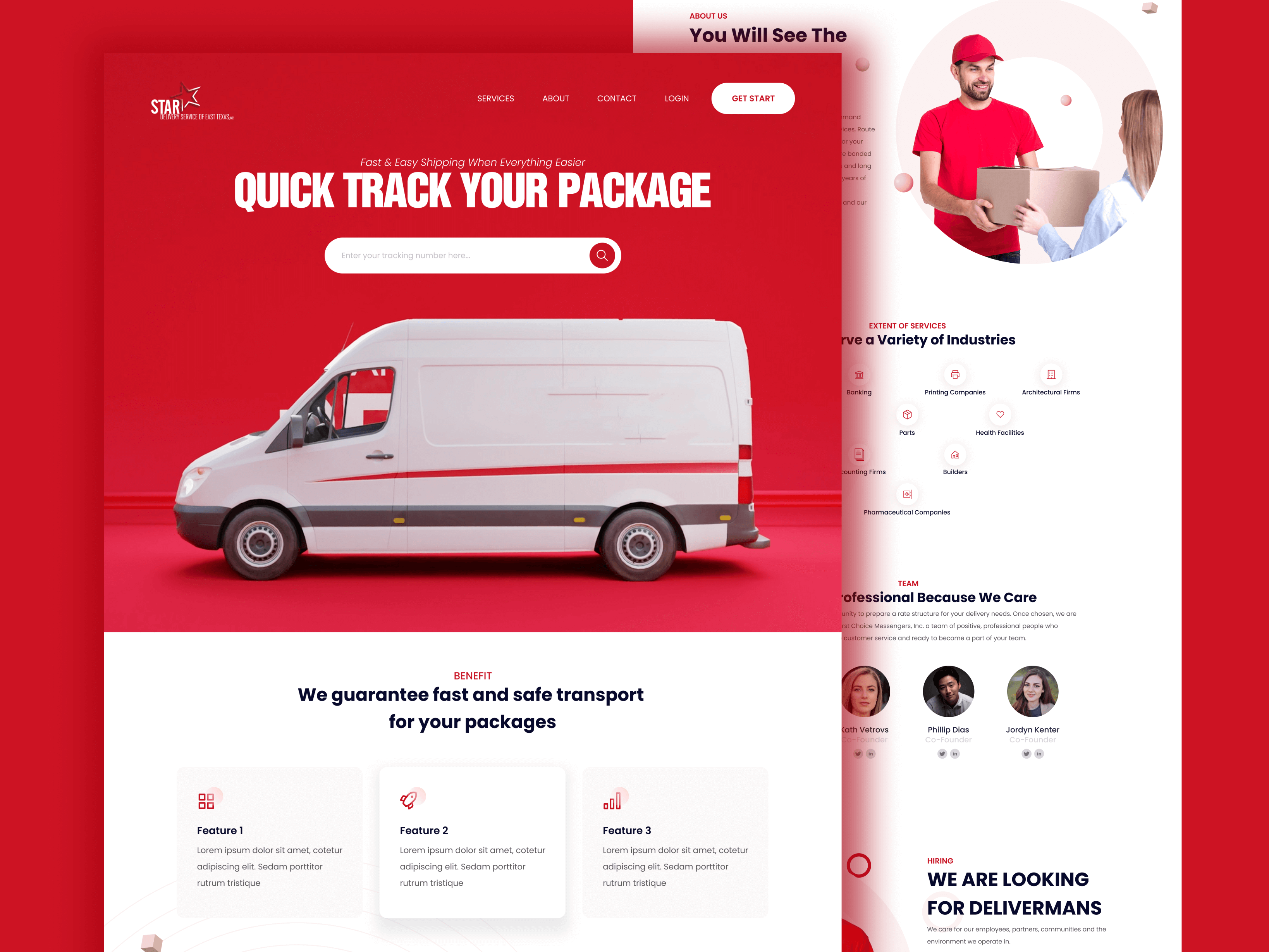 Example of Delivery Website Landing