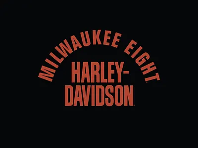 Milwaukee Eight apparel athletic branding classic design eight engine graphic harley davidson hdmc illustration lock up logo milwaukee t shirt typography vector vintage