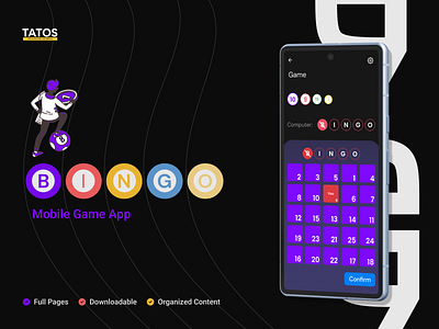 Bingo Game Mobile App app bingo design download figma game kit mobile ui ux
