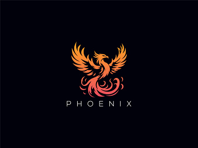 Phoenix Logo animal business creature fantastic fantasy fire bird fire bird logo fire fly identity illustration phoenix phoenix logo professional rebirth spirit splendid top logo top phoenix visual identity wisdom