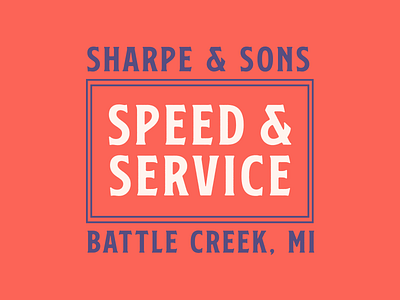 Sharpe & Sons Branding american branding cars design garage graphic design identity illustration logo mark mechanic