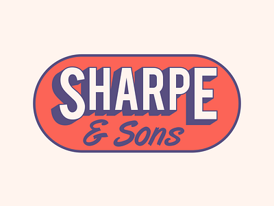 Sharpe & Sons Branding american blue collar branding car cars design garage graphic design identity illustration logo mark workshop