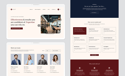 Boutique law firm branding homepage law law office legal product design professional redesign ui website