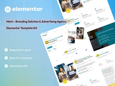 Branding Solution & Advertising Agency Elementor Template Kit brand booster branding agency branding solution design design agency digital branding elementor template kit elementor ui design illustration logo design ui uidesign uikits uiux webdesign website design