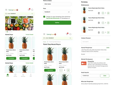 The Grocery Shopping List App app grocery app mobile app ui mobile