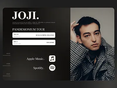 JOJI WEBSITE REDESIGN design graphic design ui website