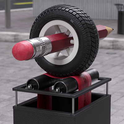 Big Wheel 3d 3d i 3d illustration loop motion graphics