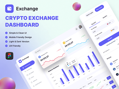 Crypto Exchange l Dashboard Design cryptocurrency dashboard exchange dashboard web design website