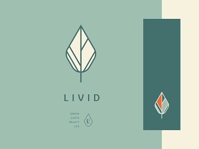 Livid Colors beauty logo green logo icon leaf logo logo nature logo
