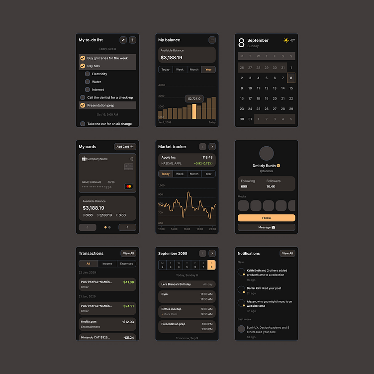 Designing widget details in Figma by Bunin Dmitriy on Dribbble