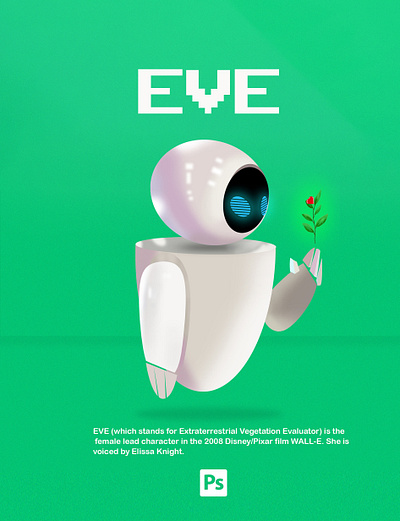 Eve Illustration animation branding eve graphic design illustration wall e movie