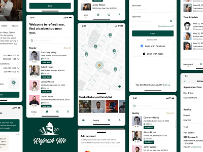 Barbershop Mobile App - An On Demand Booking Service barbershop barbershop booking app booking mobile ui booking service app booking ui on demand app on demand booking on demand booking service saloon booking app