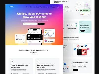 Banking Website bank banking designer finance fintech fintech website landing landing page landingpage mobile app money online banking payment product design saas saas website uiux web design website