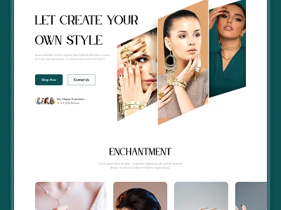 Jewelry Website Design design efatuix eftear jewel jewellery kitty uix landing page product ui ux web webdesign website website design