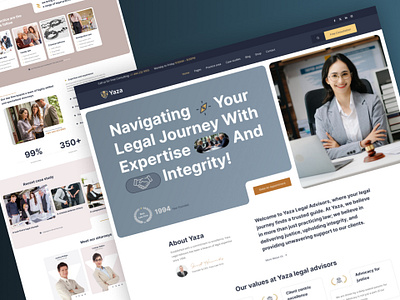 Yaza - Law Firm & Legal Services advocate attorney design trend envytheme law firm legal consulting uidesign uxdesign uxresearch
