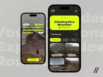 Fitness Mobile iOS App android app design dashboard fitness app hiking hiking routes interface ios mobile app mobile ui photo gallery purrweb sport travel ui ux