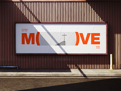 Church On The Move brand design branding church design graphic design helvetica logo logo type motion graphics orange pantone typography visual identity wordmark