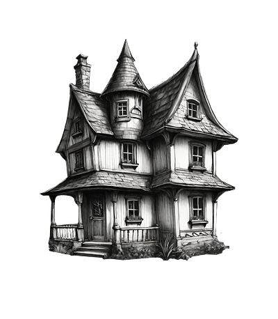 fairy house graphic design png vector
