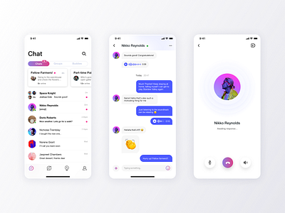 Messaging App app app design chat clean group message mobile ui ui