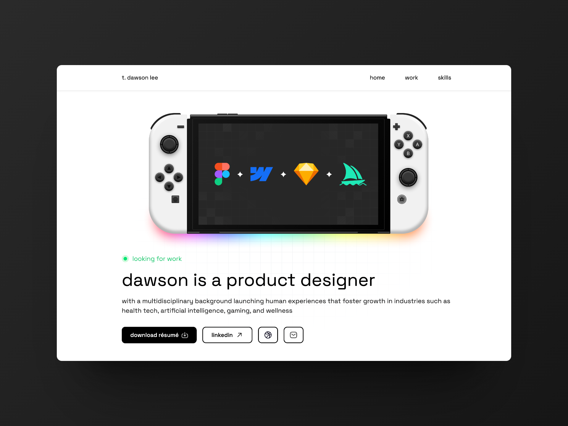 Portfolio - Hero Section Concept design figma hero illustration portfolio typography ui ux web website