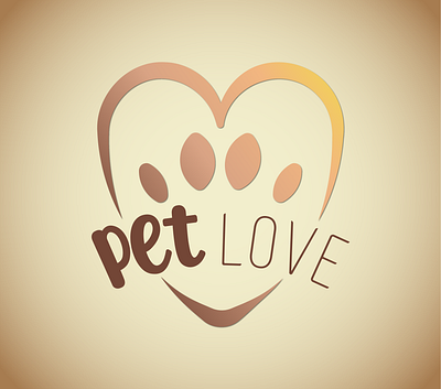 Pet Love Logo branding graphic design logo