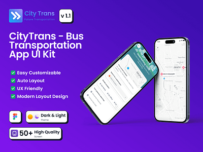 City Trans - Buses Ticket & Tracking App bus ticket bus tracking city design mobile app mobile ui kit mobile ui ux ticket app ticket mobile app trans transportation ui ui kit uiux ux