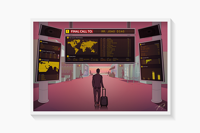 "The Final Call" - Flight Attendant Infographic artwork graphic design illustration