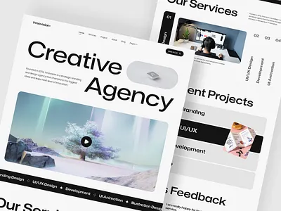 Innovision | Creative Agency Website agency agency landing page animation app branding clean creative creative agency design digital agency landing page minimal modern motion graphics portfolio ui uiux web website website design
