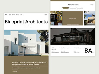 Architect Landing Page architecture graphic design ui ux web design