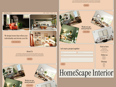 Interior Designer Landing Page branding graphic design interior design typography ui ux web design