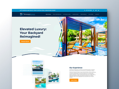 Website Redesign For Build Custom Pool clientproject creativedesign custompools digitaltransformation homeimprovement landingpage onlinepresence poolbuilder pooldesign responsivedesign ui uiuxdesign userexperience visualdesign webdesign webdevelopment websiteredesign