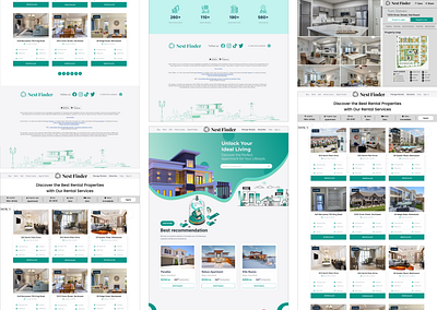 Nest Finder apartment broker building featured figma housing real estate renting uiux web design webapp webiste
