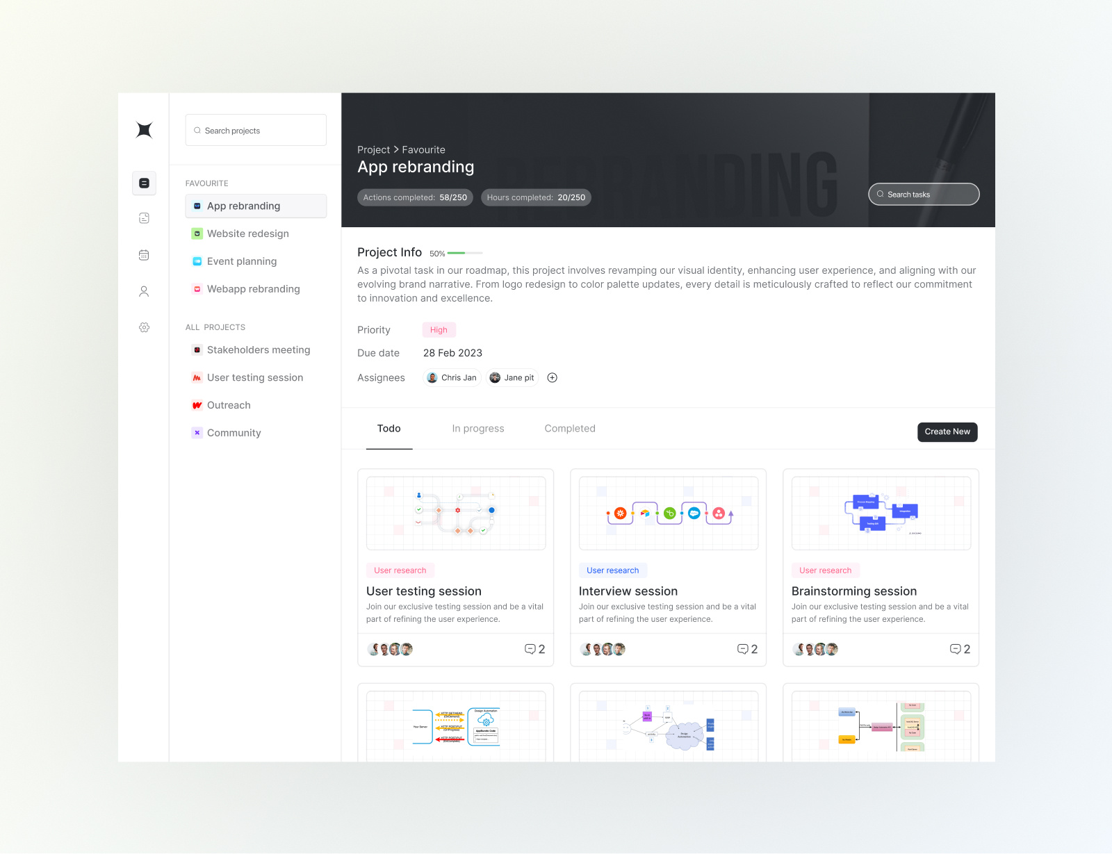 Project management web app UI dashboard design manager project task ui webapp