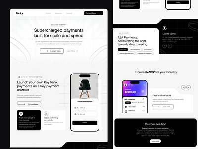 BANKY - Payment Gateway banking design payment paymentgateway ui uidesigner ux websitedesign
