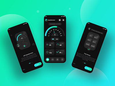 Speedometer App 3d animation appdesign branding design graphic design illustration logo ui ui app design uiux ux vector