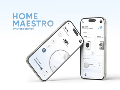 The Home Mastero learn and grow neumorphism realistic icons smart home ui