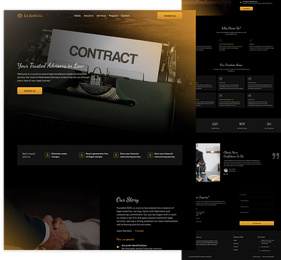 La Justicia design graphic design landing page ui ux