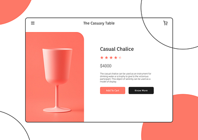 E-commerce page for a cup add to cart aesthetic cart clean clean design coral creative cta cup design ecommerce fancy hamburger minimalism modern design pink design product page single color ui website design