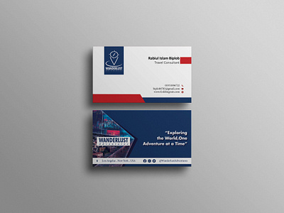 Travel agency business card design brand branding business card design graphic design travel agency vector