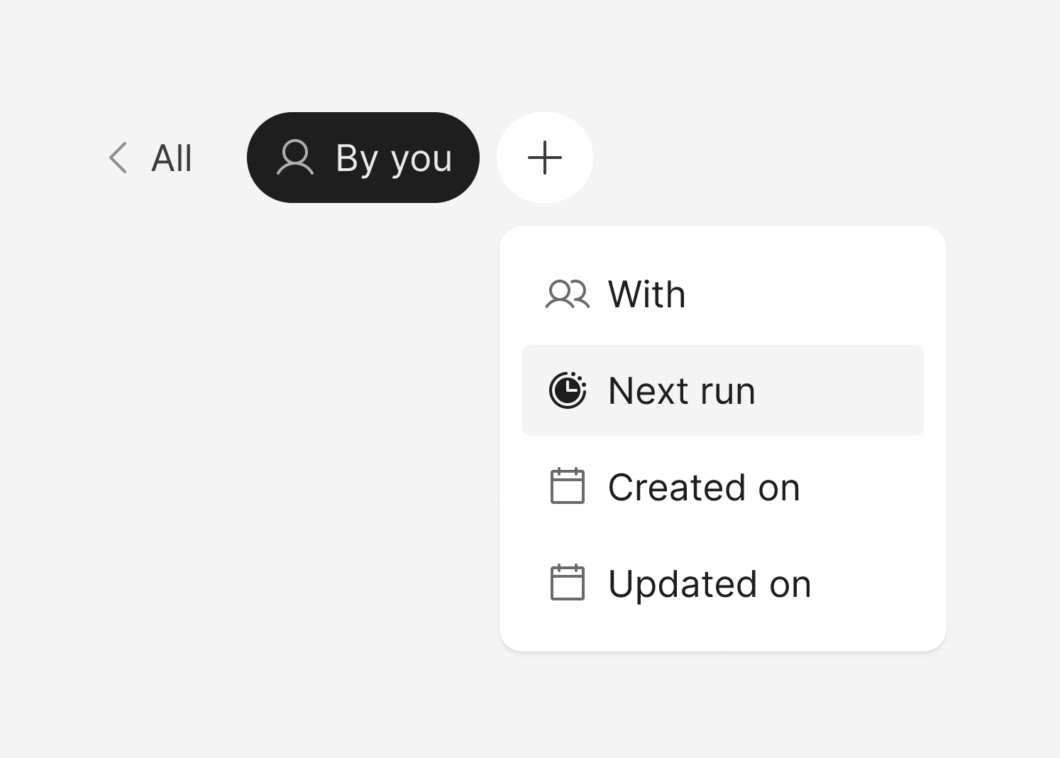 Filters with Shortcuts filters interaction design pattern product design ui